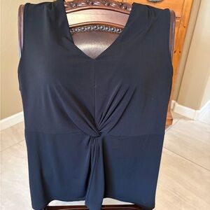 Alfani Black Knot-Front V-Neck Sleeveless Tank